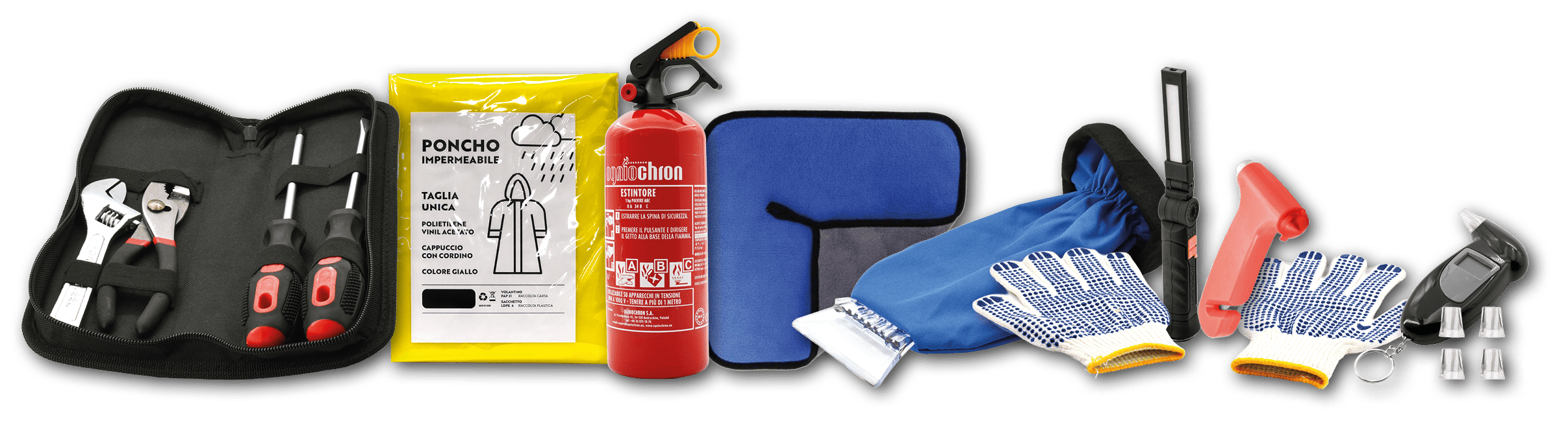 Componenti del kit di emergenza NO PROBLEM KIT EZ Drive